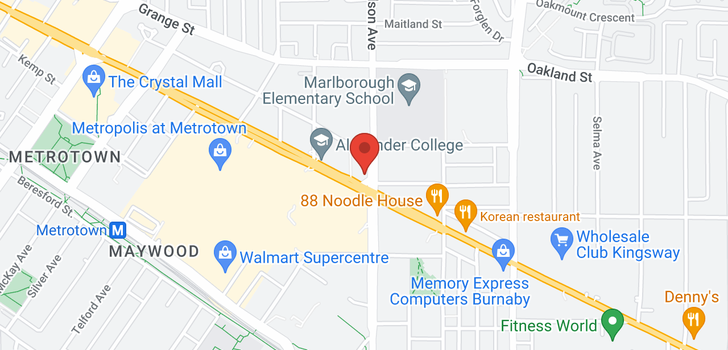 map of 309 205 Manning Ave